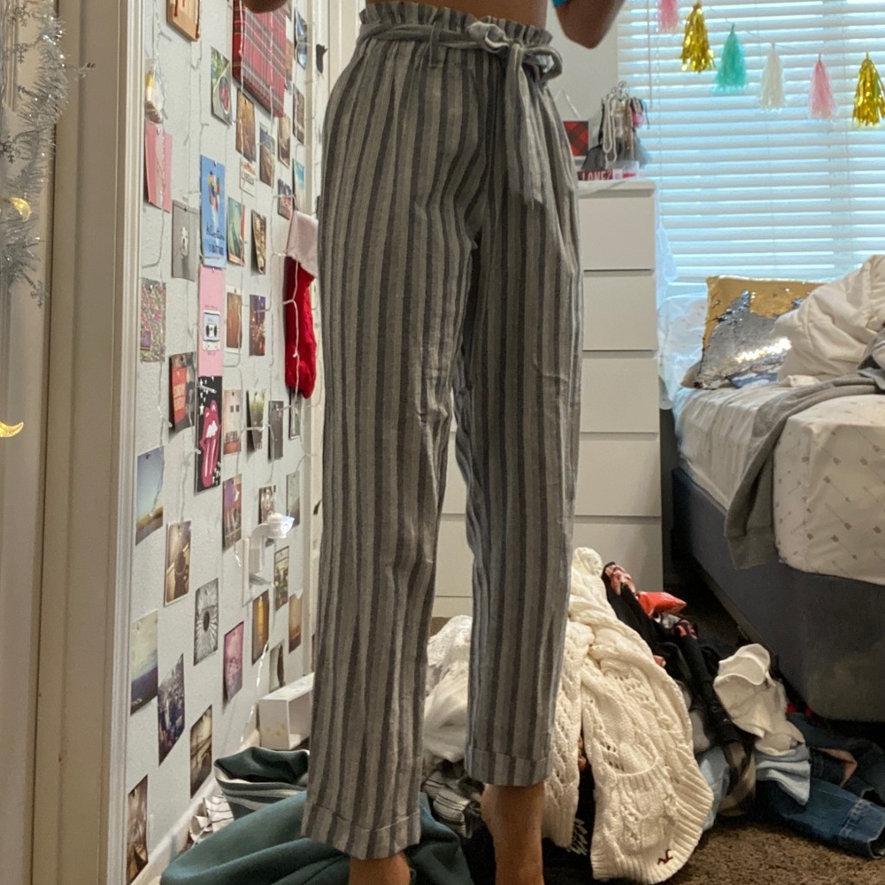 Striped straight pants - Picture 2 of 3